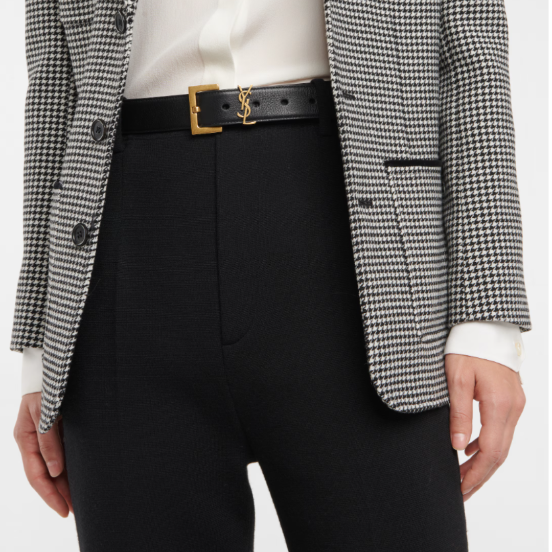 Saint Laurent Cassandre Belt - Black