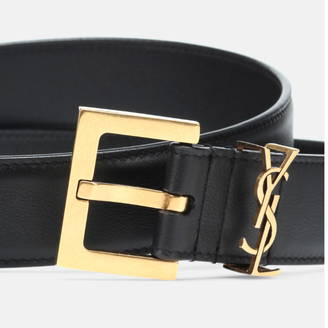 Saint Laurent Cassandre Belt - Black
