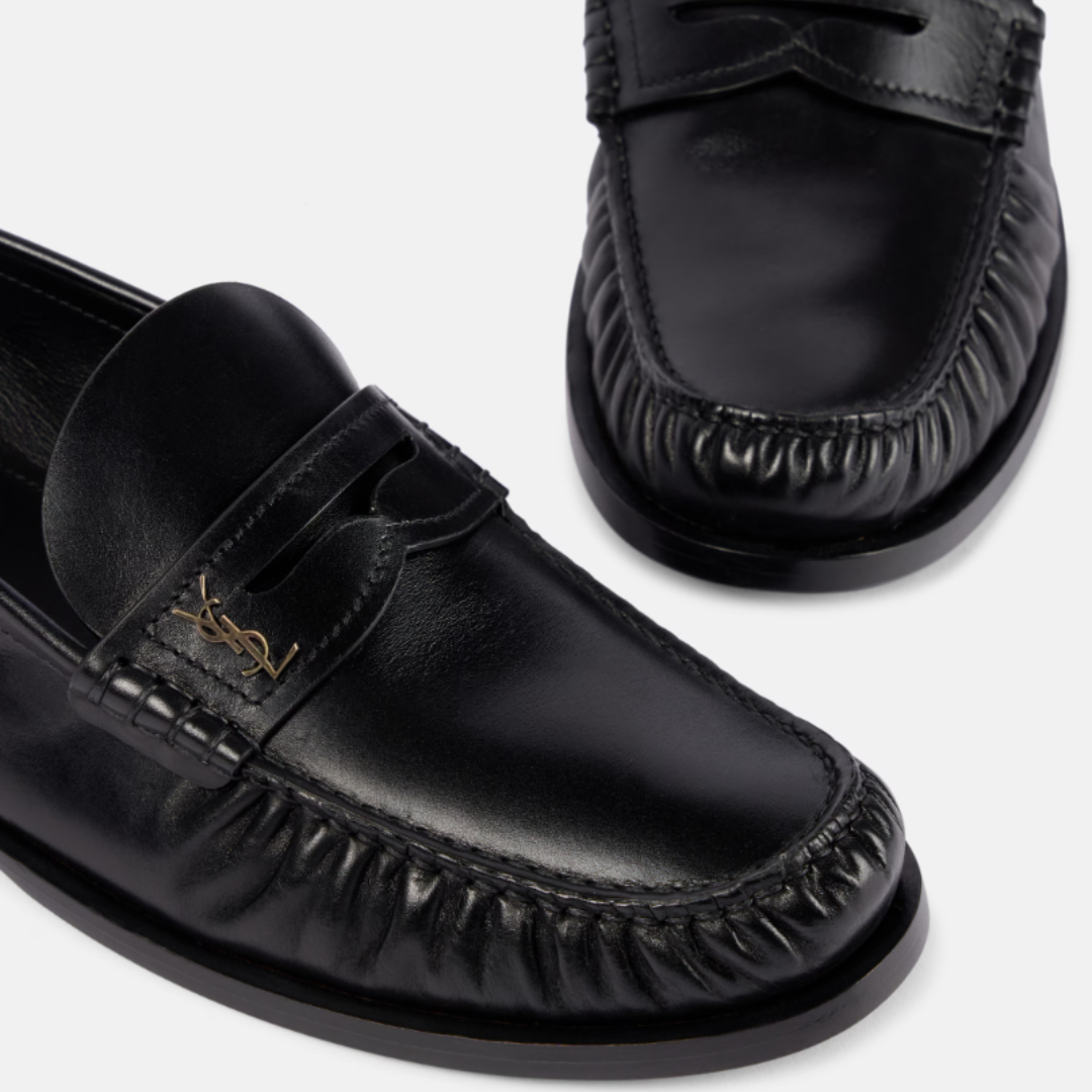 Saint Laurent Penny Loafers Black