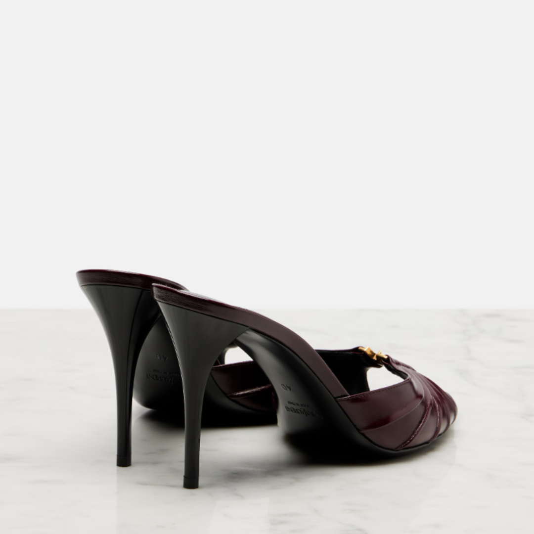 Saint Laurent Babylone Mules 90 - Burgundi