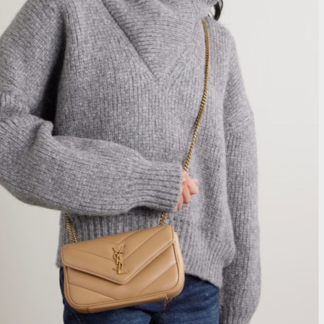 Saint Laurent Loulou Mini Bag - Natural Tan
