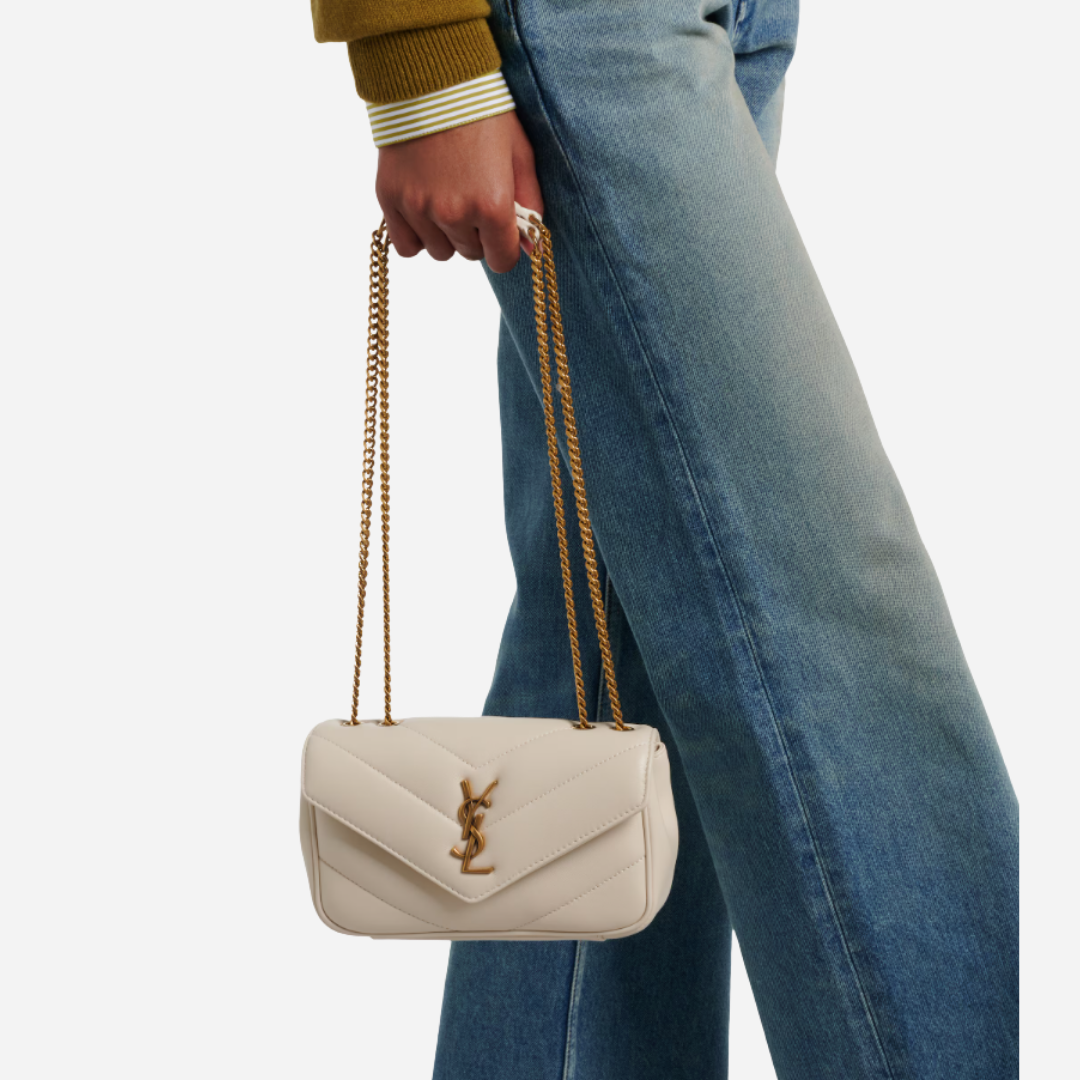 SAINT LAURENT Loulou Mini Bag - Crema Soft