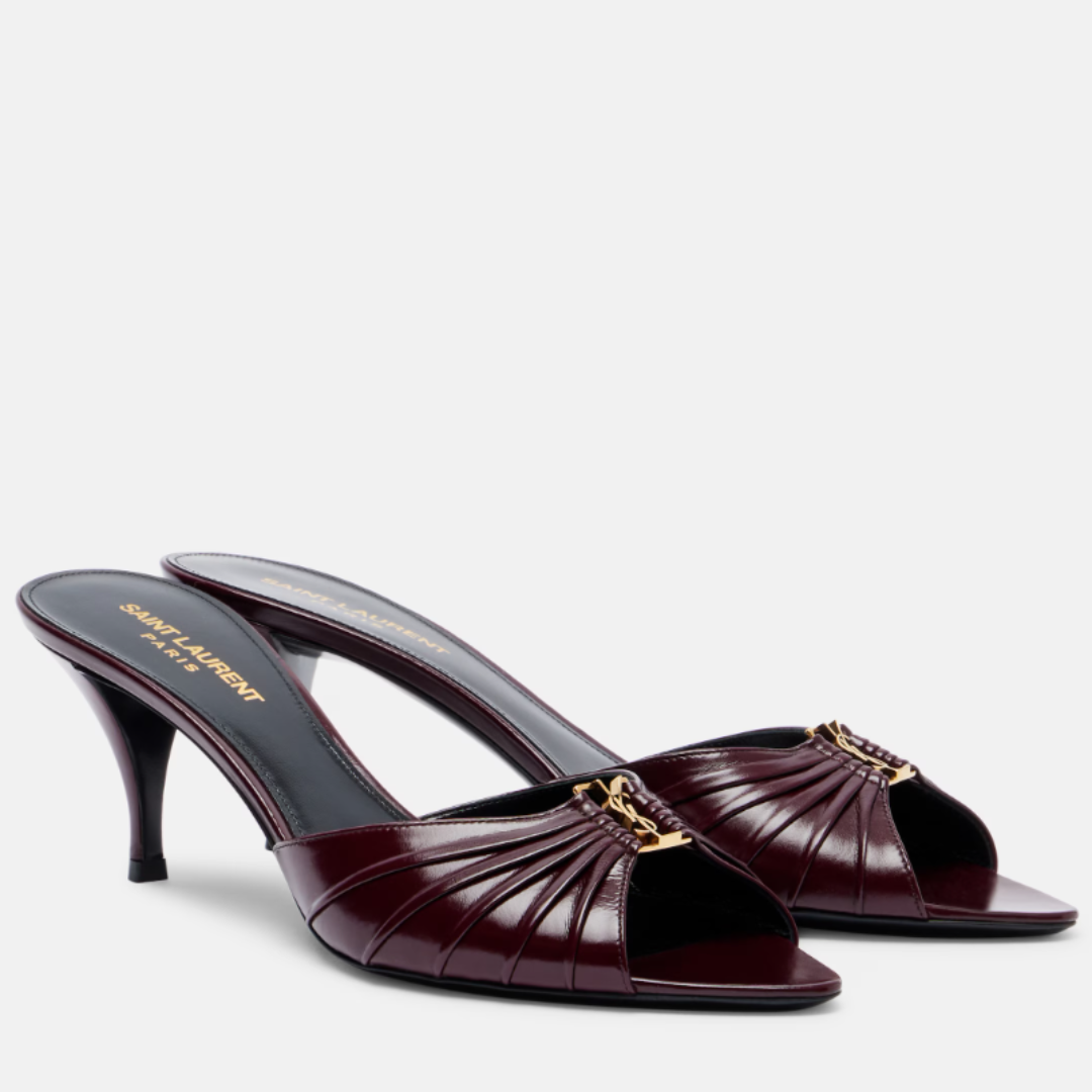 Saint Laurent Babylone Mules 60 - Burgundy