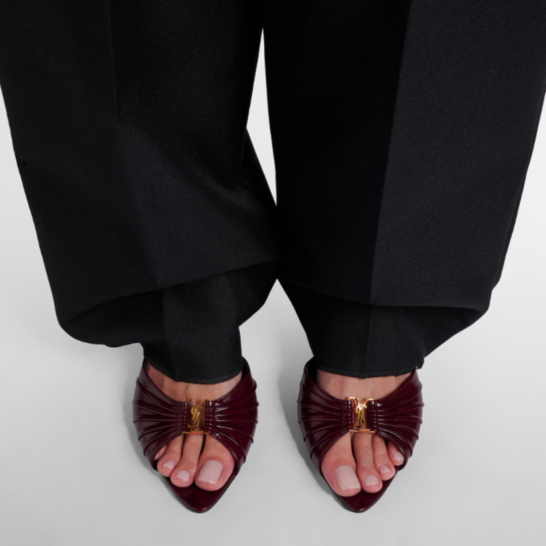 Saint Laurent Babylone Mules 60 - Burgundy