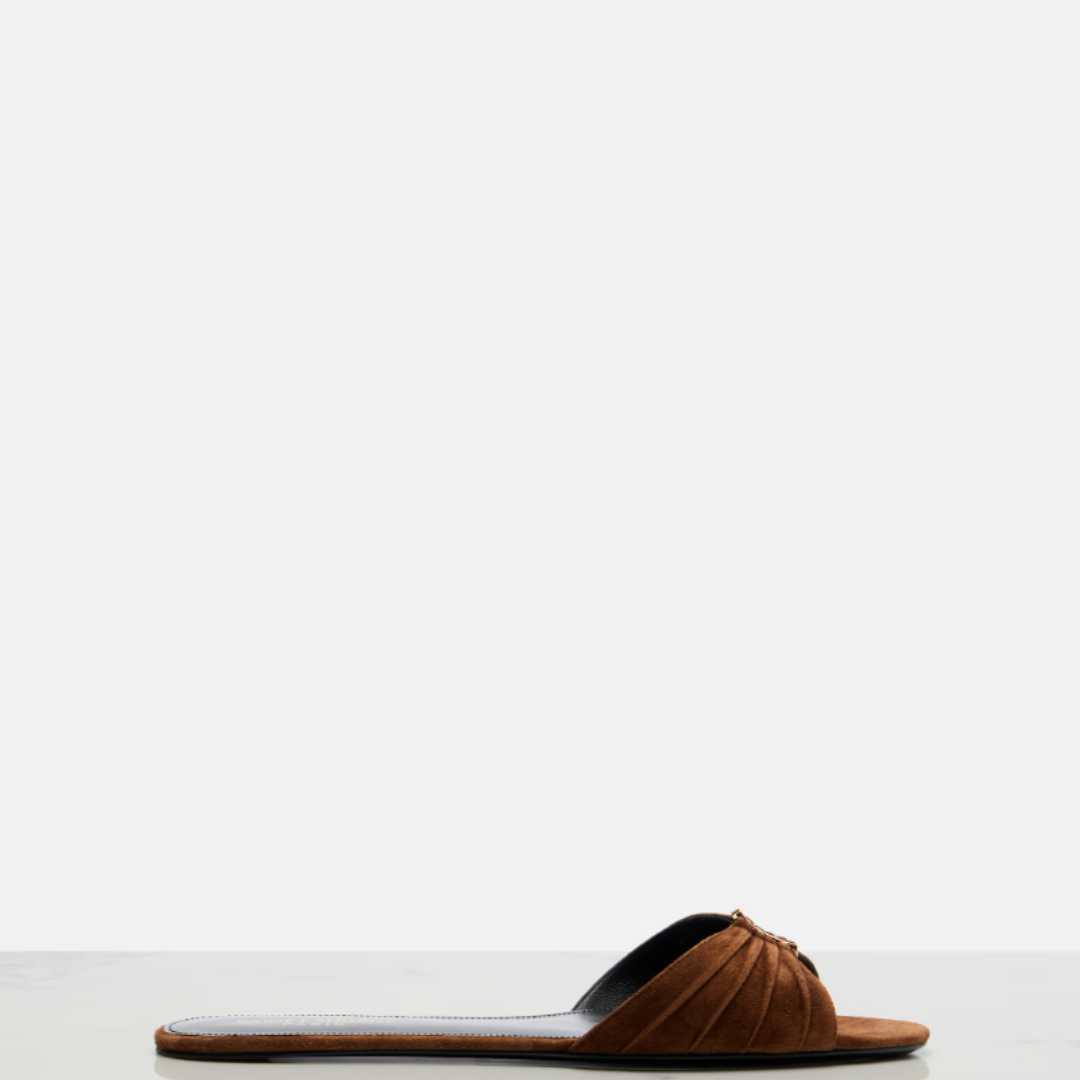 Saint Laurent Babylone Slides - Dark Havana