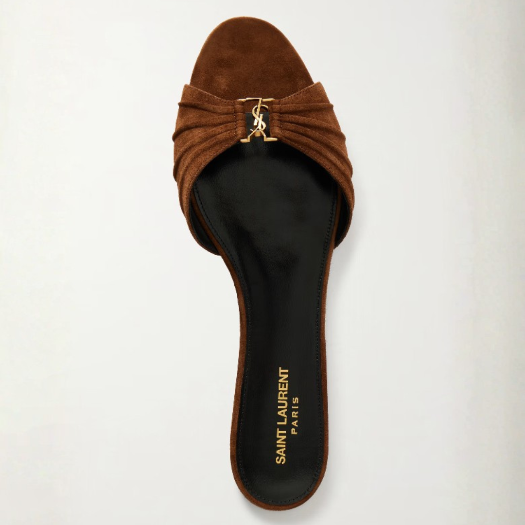 Saint Laurent Babylone Slides - Dark Havana
