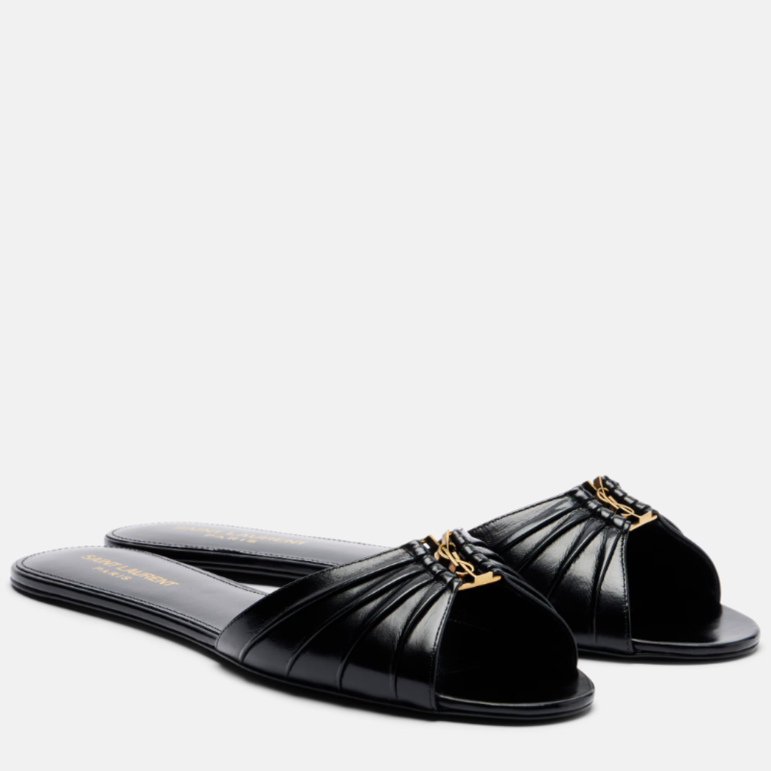 Saint Laurent Babylone Slides - Black
