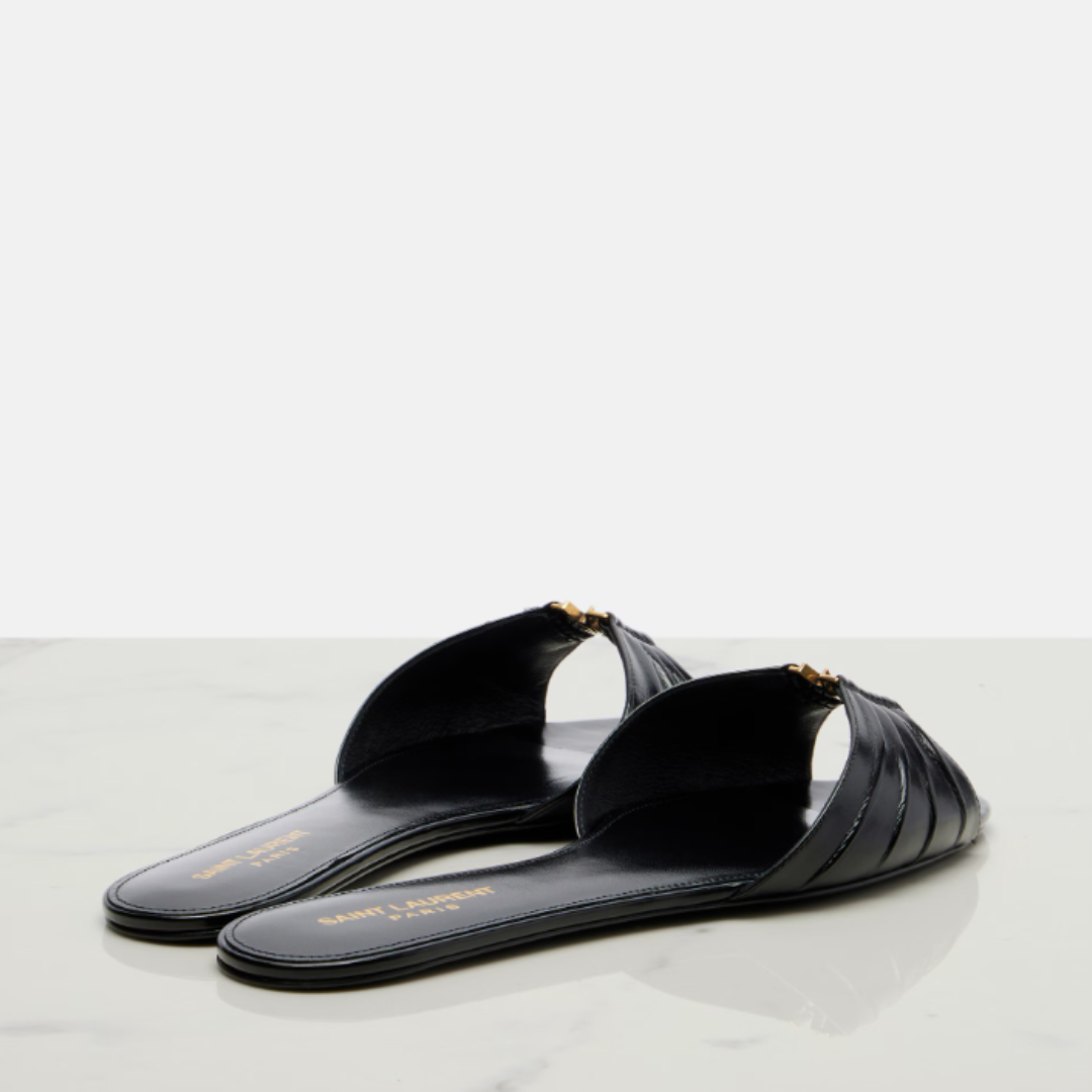 Saint Laurent Babylone Slides - Black