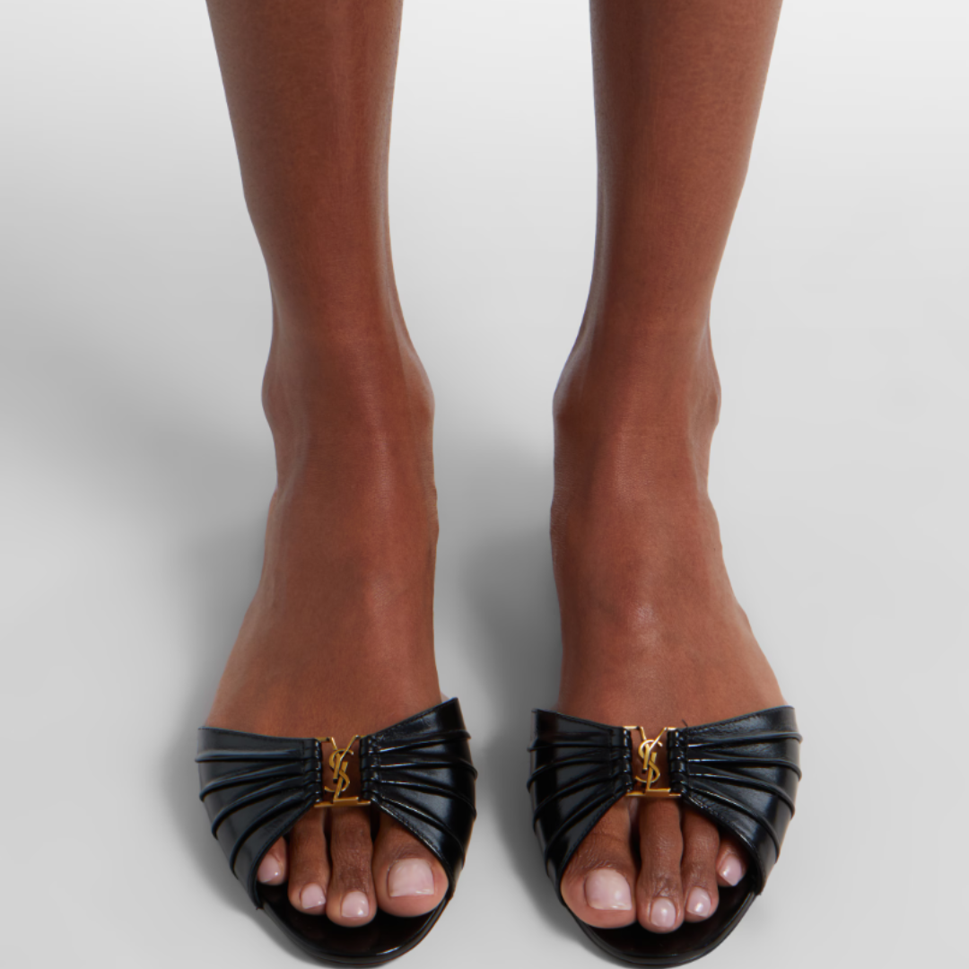 Saint Laurent Babylone Slides - Black