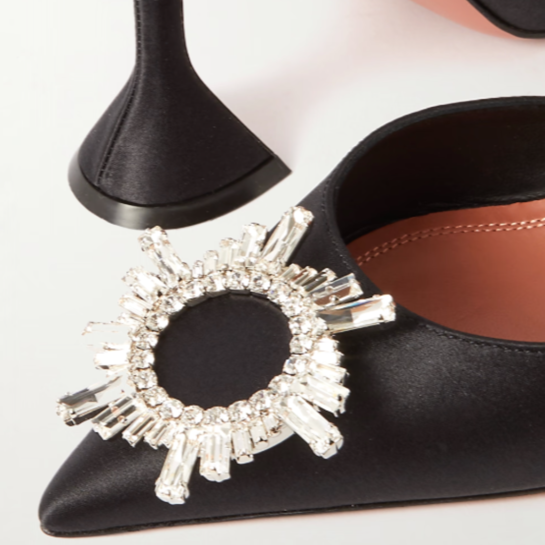 Amina Muaddi Begum Slingback 95 Negru