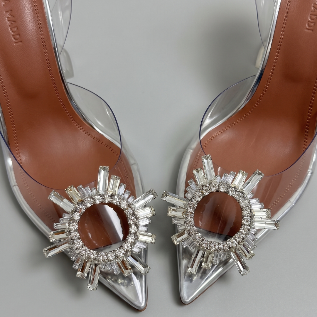 Amina Muaddi Begum Glass Slingback 65 - Transparent