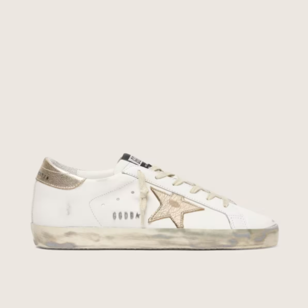 Golden Goose Super Star Sneakers - White&Gold