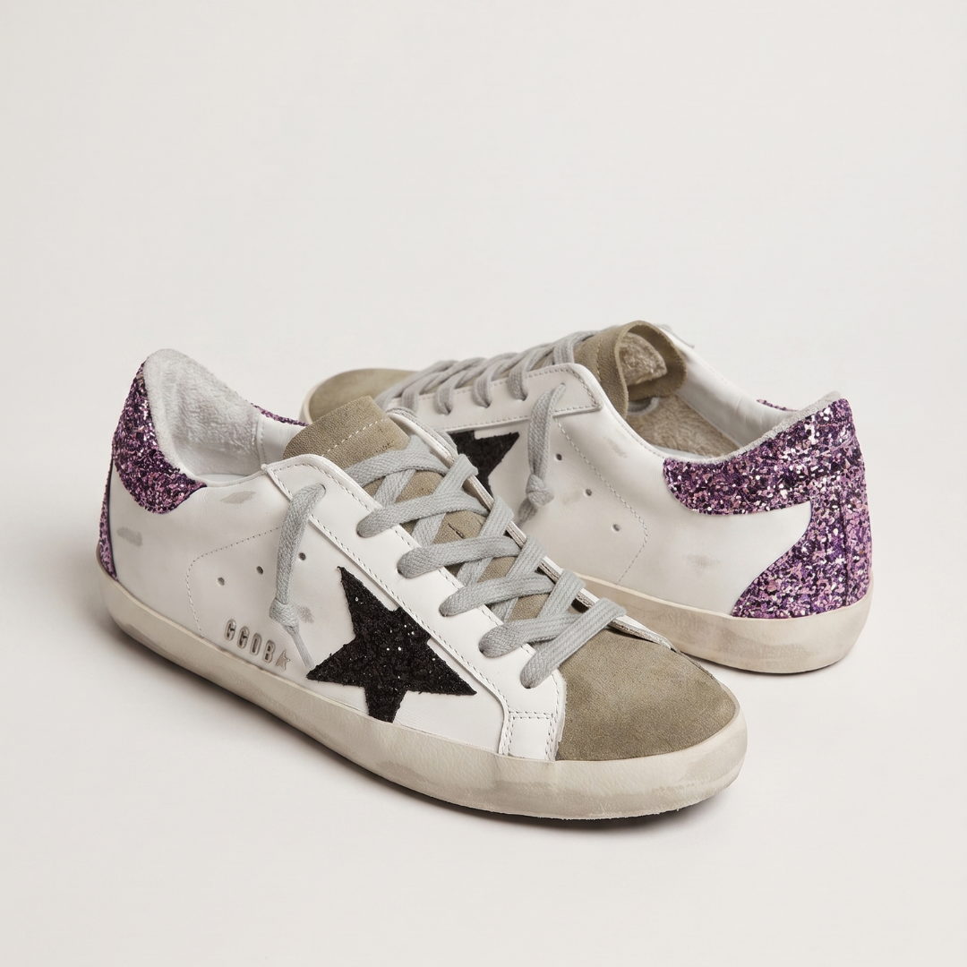 Golden Goose Super Star Sneakers - Purple Glitter