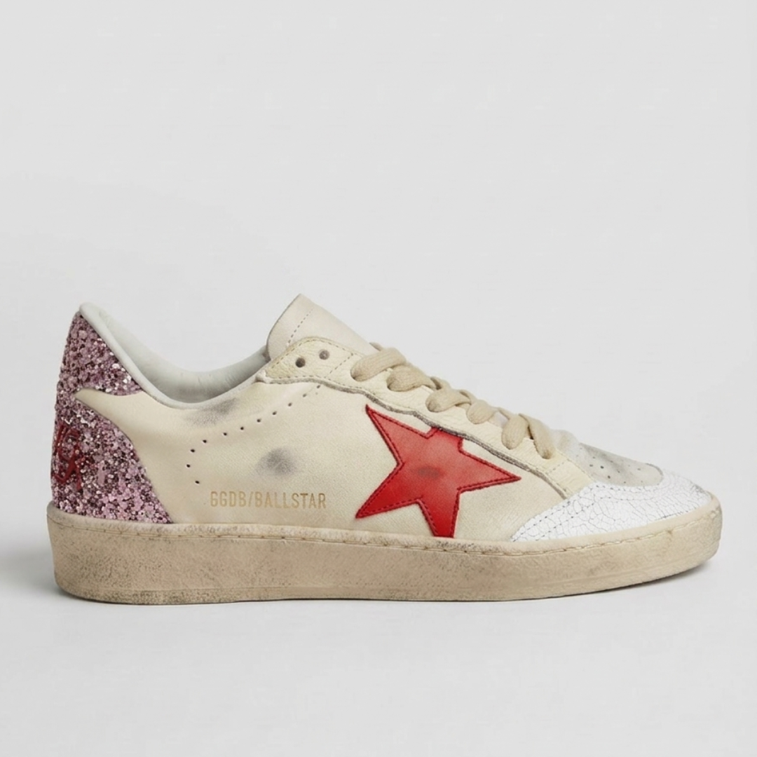 Golden Goose Super Star Sneakers - Bej&Rosu