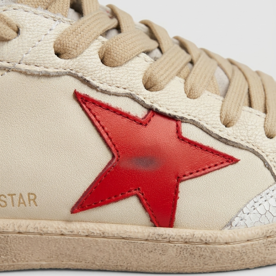 Golden Goose Super Star Sneakers - Bej&Rosu