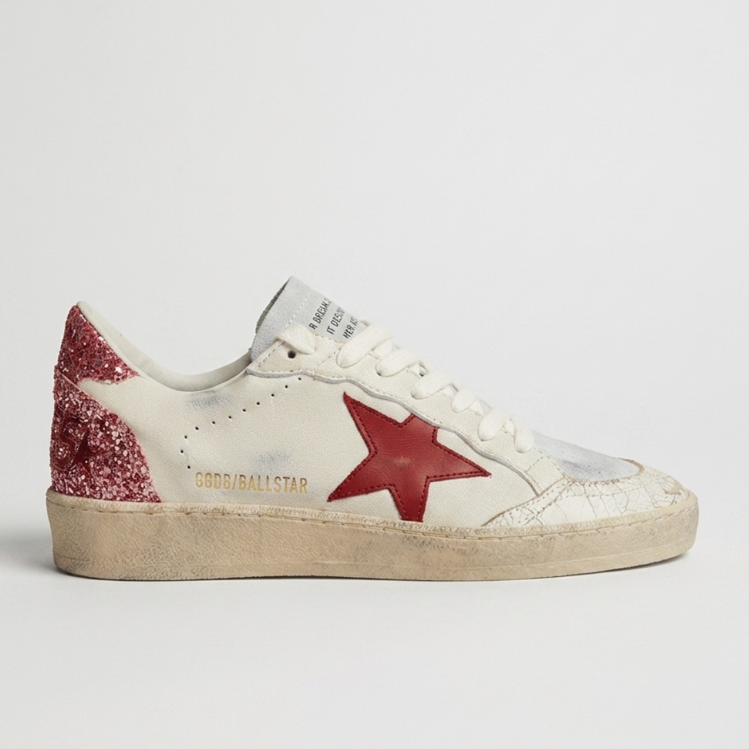 Golden Goose Super-Star - White&Burgundy