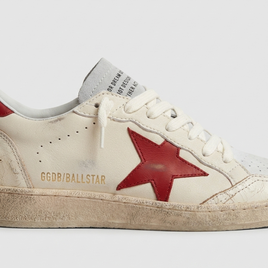 Golden Goose Super-Star - White&Burgundy