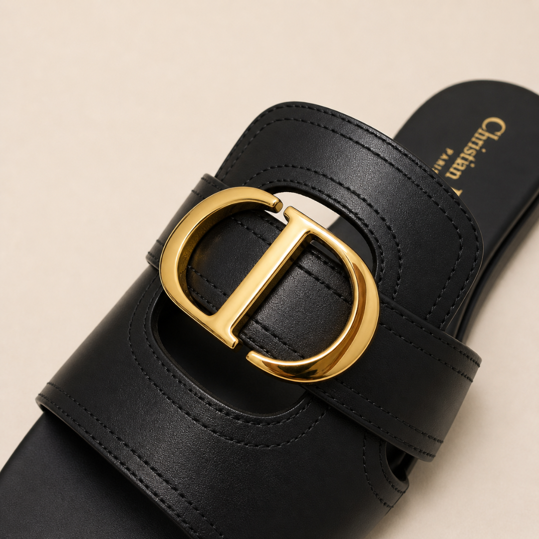 Christian Dior 30 Montaigne Slide - Black