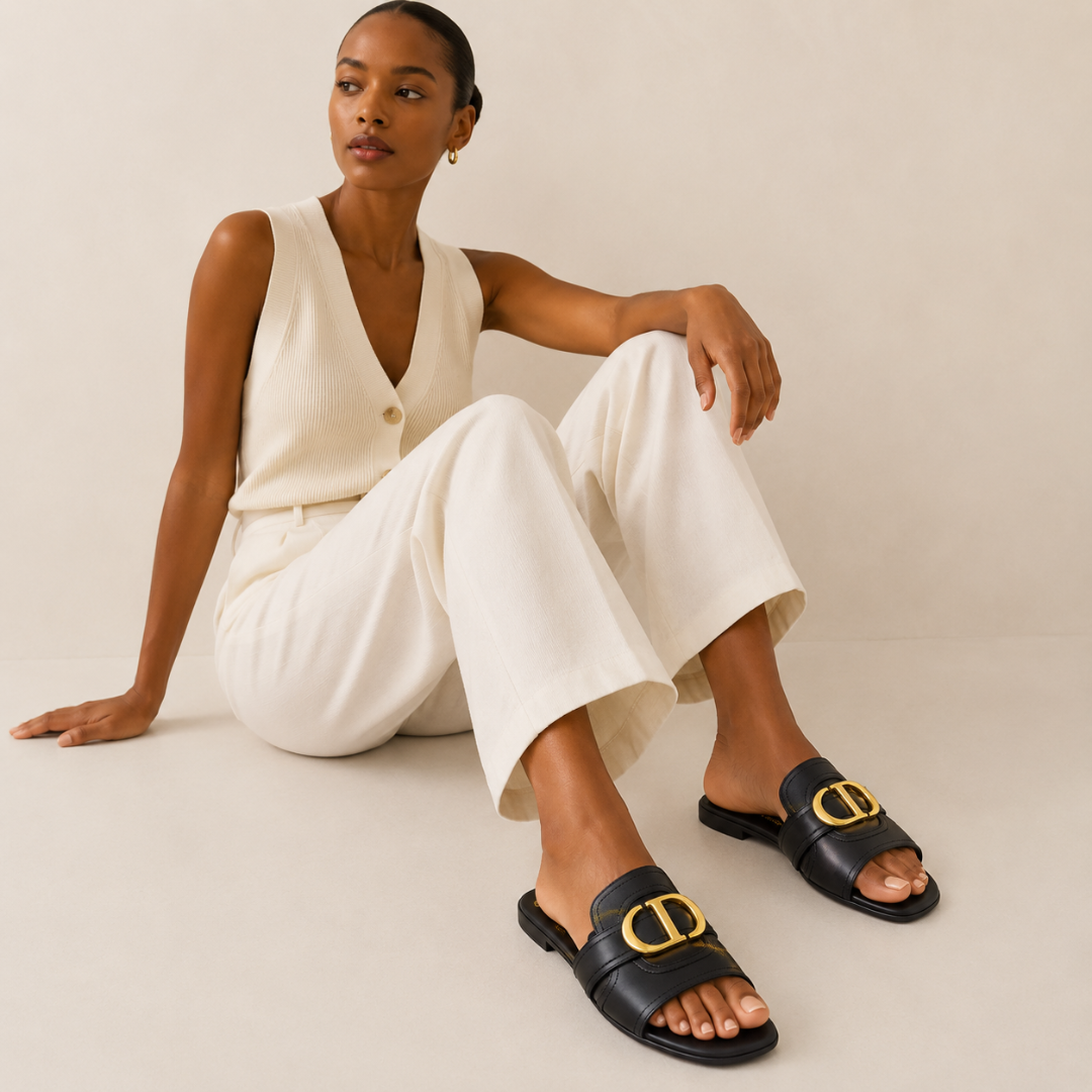 Christian Dior 30 Montaigne Slide - Black