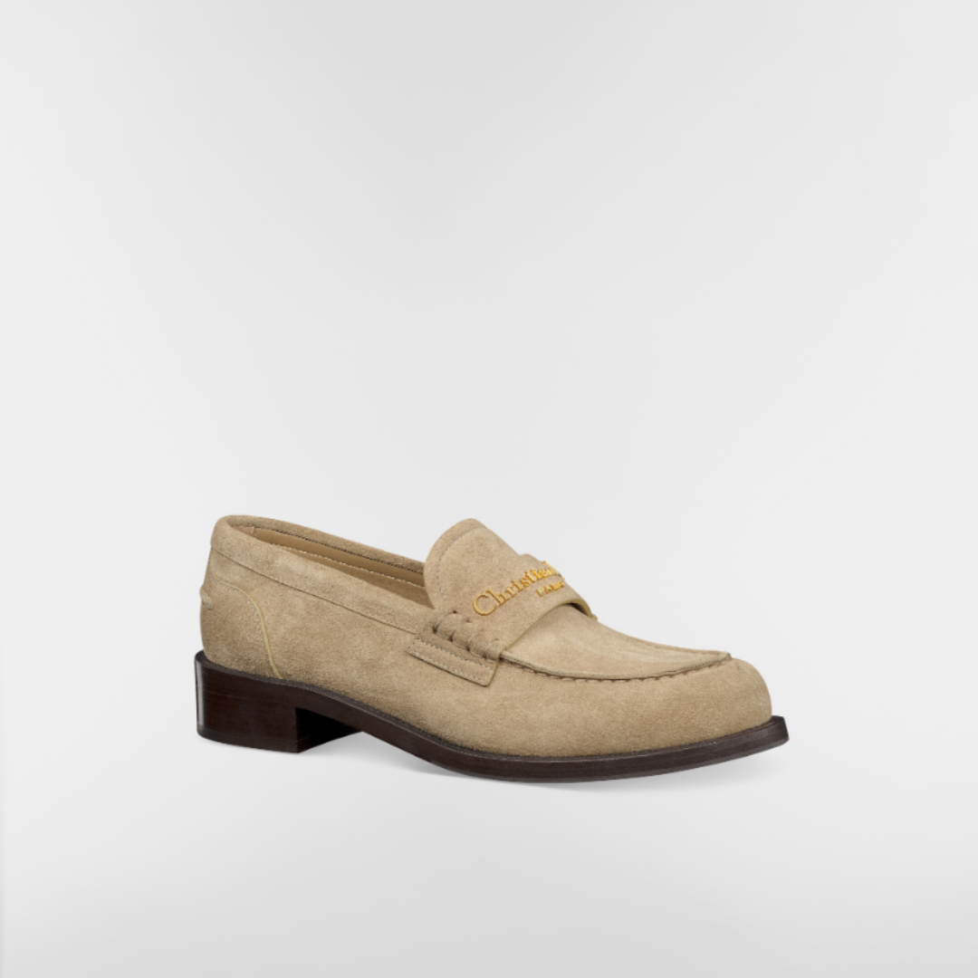 Dior Boy Loafers Piele Întoarsă Bej
