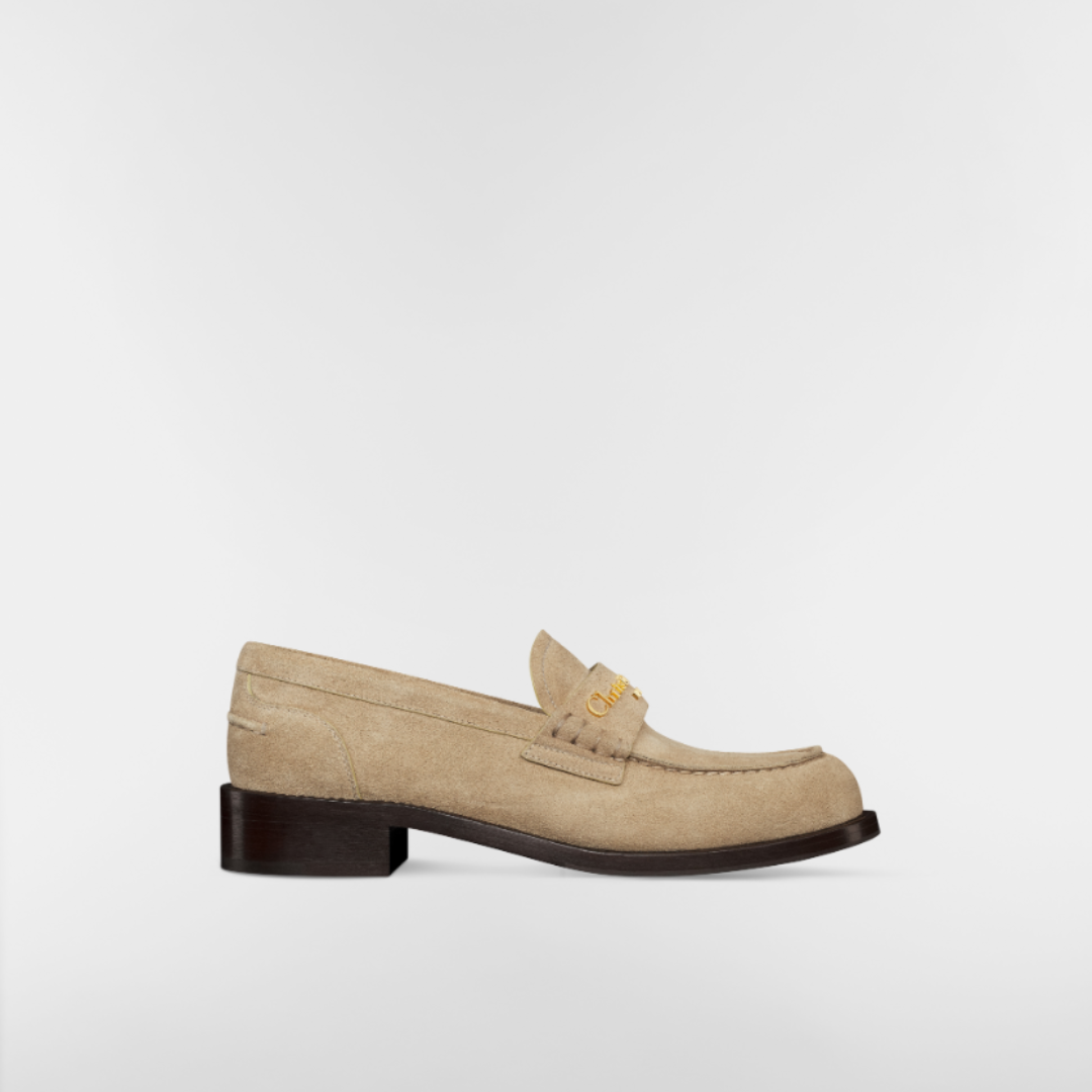 Dior Boy Loafers Piele Întoarsă Bej