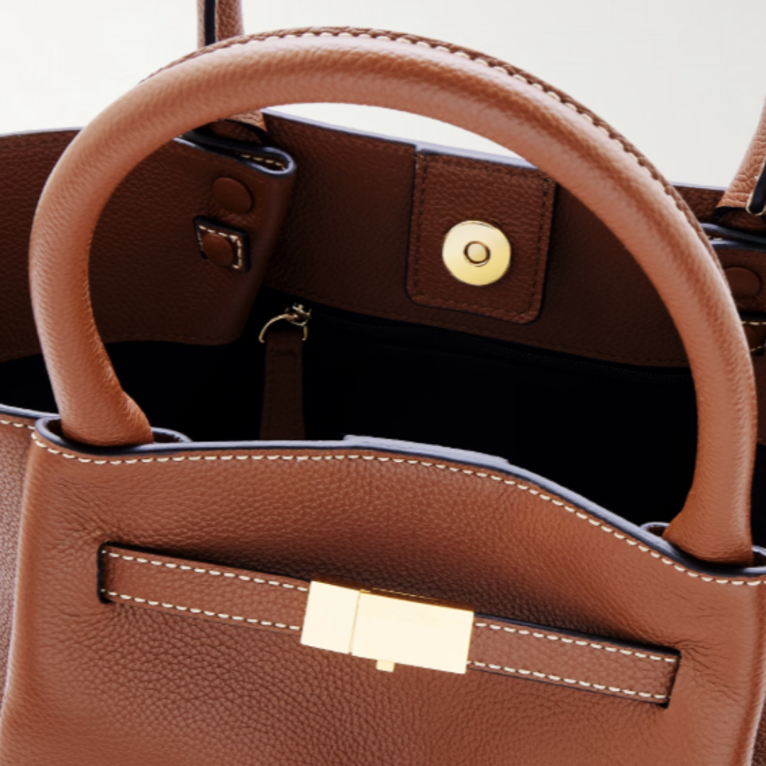 DEMELLIER New York Bag - Bej-Cognac