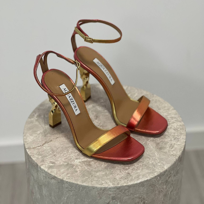 Aquazzura Firenze Twist Sandals - Sunrise